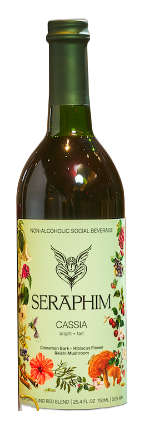 Seraphim Cassia non-alcoholic red blend, 750 ml bottle