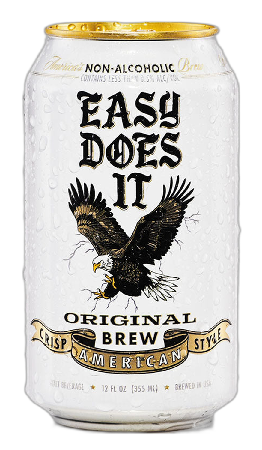 Easy Does It Original Brew non-alcoholic American lager, 12 oz can