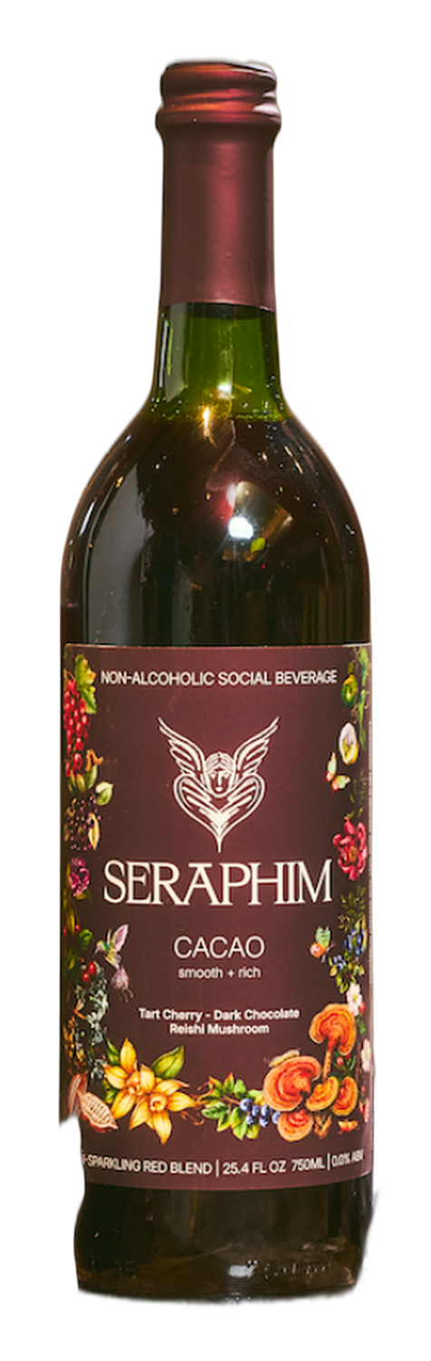 Seraphim Cacao non-alcoholic red blend, 750 ml bottle